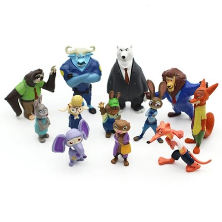 12 stk. Pixar Zootopia Zootropolis Legetøjsactionfigur