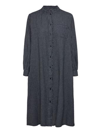 Graceful Shirtdress Check Dresses Shirt Dresses Navy Moshi Moshi Mind