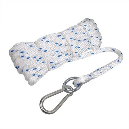 Työmaan nostoköysi 16mm. 15 m. renkaalla ja karabiinikoukulla. 1.900 daN