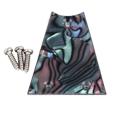 Guitar Truss Rod Cover 3 Hull Triangulær Vakkert Mønster Plast Truss Rod Plate for Erstatning GR40 Abalone Shell