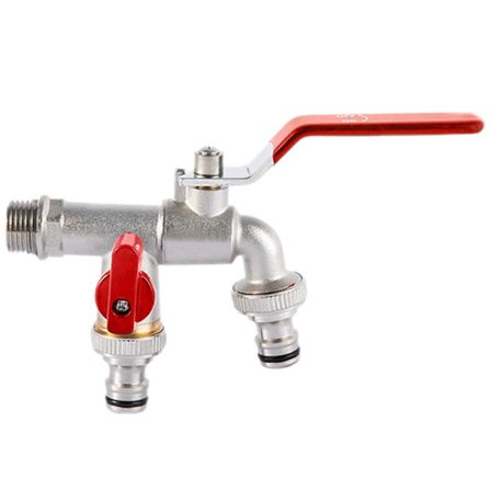 1/2" 3/4" Dobbelt Udtag Messing Havehane Udendørs Frostsikker Vandhane Vaskemaskinehane til Slange & Pool