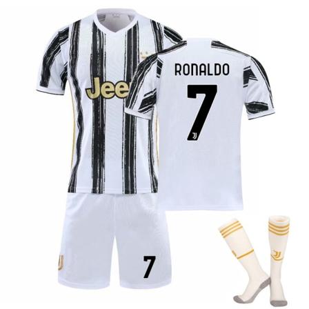 Fotbollsset för barn/vuxna Juventus hemma och set DYBALA-10-orange RONALDO-7-vit xxl