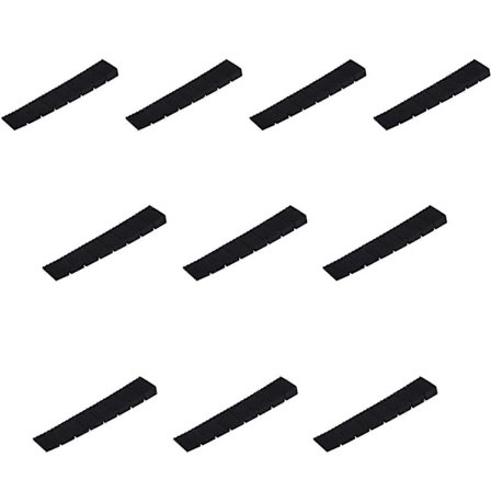10 stk. Multipurpose Stabelbare Møbelshims til Nivellering af Borde Stole Køleskab Toilet Fleksibel og Robust Plastik Sort