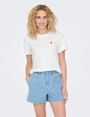 JDY Jdypisa S/S Print Top Jrs Noos - White - S