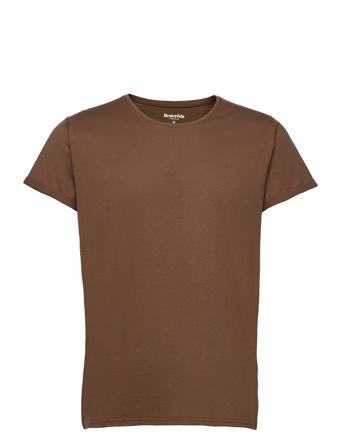 Jimmy Solid T-shirts Short-sleeved Ruskea Resteröds