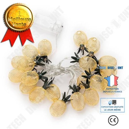 Lysende Guirlande - TD - 3M - 20 Pærer - LED med Batteri - Ananas - Indendørs