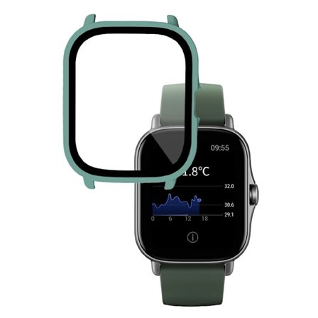Amazfit GTS 2 protective cover + HD tempered glass - Green