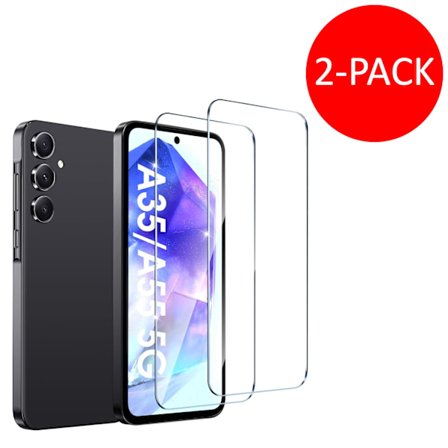 2-pak Samsung Galaxy A55 Skærmbeskytter Hærdet Glas Premium