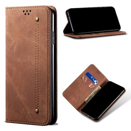 Jeans Samsung Galaxy S21 Plus flip etui - brun