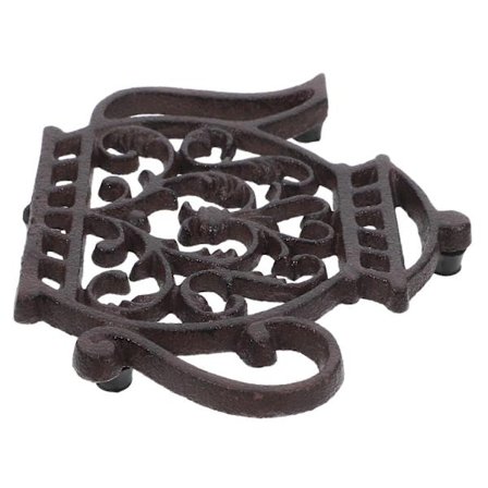 Gjutjärns Tekanna Underlägg - Värmebeständigt, Anti-skållningsskydd, Lätt att Rengöra, Vintage Tekanna Matta, 17.70x13.60x2.00 cm