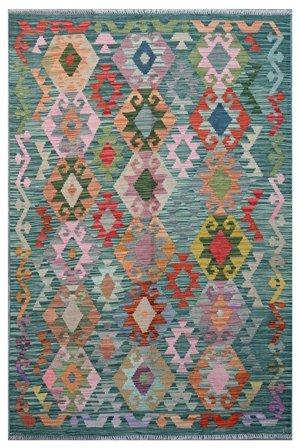 Mały Kilim Afgan Old Style Dywan 125X191 Wełna