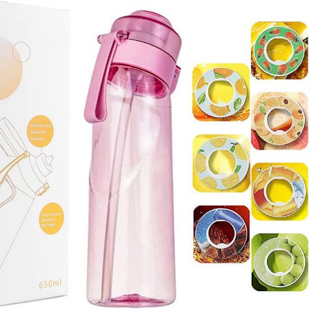 Air-Up Vandflaske 650ml – 7 Smagskapsler | Uden Sukker & Smagfuld | Transparent Flaske, Perfekt til Udendørs og Fitnesscenter