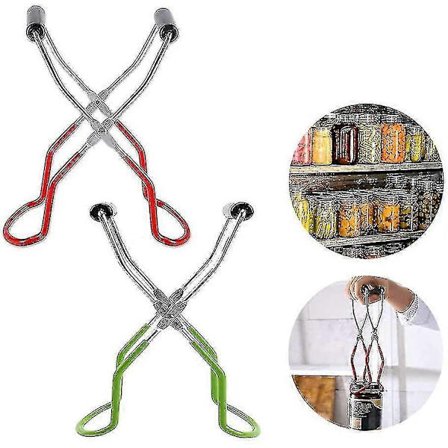 Anti-skåldingsklemme, 2 stk. Klemmer for glasskrukker, Klemme for konserveringsglass, Klemme for konserveringsglass, Krukkeløfter