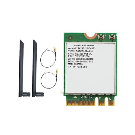Ax210ngw Wifi-kortti+2xantenni Wifi 6e Bluetooth 5.2 2.4ghz 5ghz 3000mbps M.2 Langaton sovitin 802.11ax Verkkokortti
