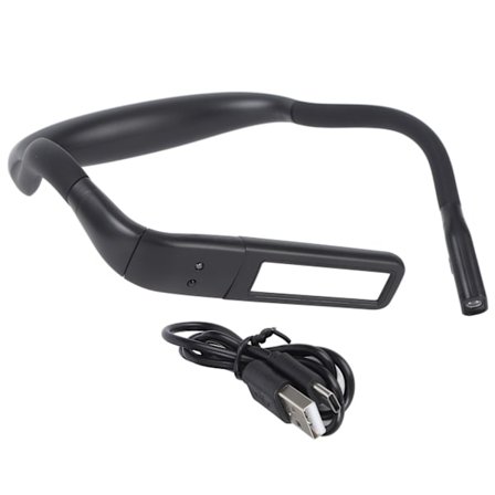 LED Halshengt Lys USB Type C Oppladbar 3 Farger Hals Leselampe 1800mAh for Fiske Camping