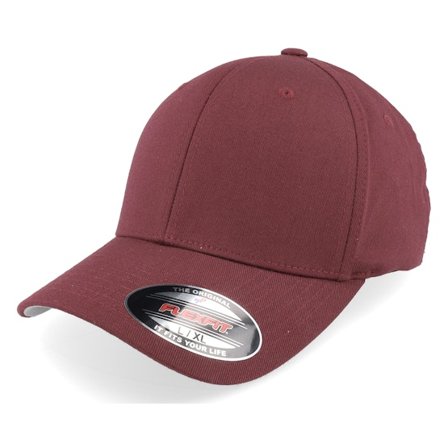 Flexfit - Wooly Combed Maroon Flexfit Flexfit Red Cap - @ Hatstore