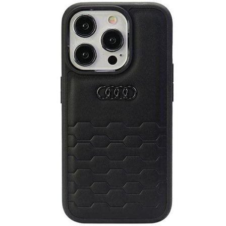 Audi GT-etui i syntetisk lær for iPhone 15 Pro Max - svart