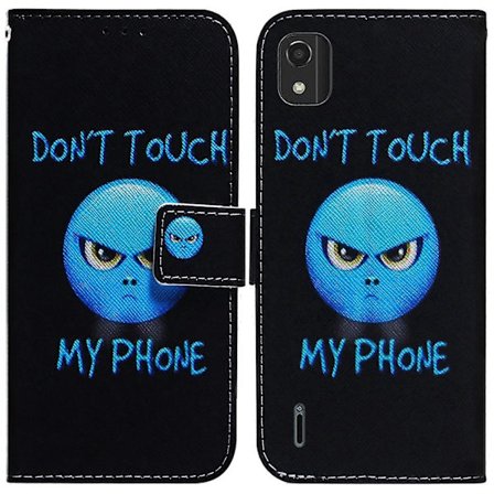 Kompatibel med Nokia C2 2nd Edition Farvet Tegning Læder Telefon Cover