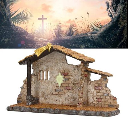 Nativity Scene with Vivid Details - Cute Statue for Christmas Decoration on Desk, Gift