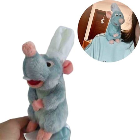 16cm Disney Store Ratatouille Chef Remy Magnetisk Skulderplyslegetøj Sjov Kift