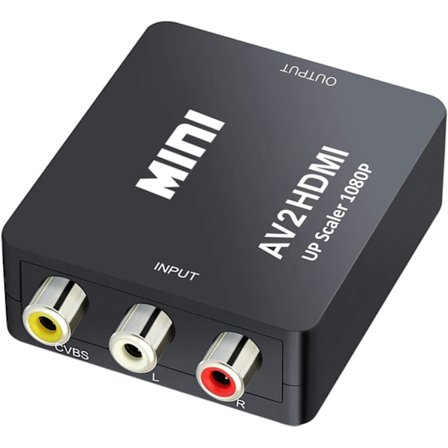 Mini AV RCA CVBS HDMI-videomuunninsovitin, tukee 7
