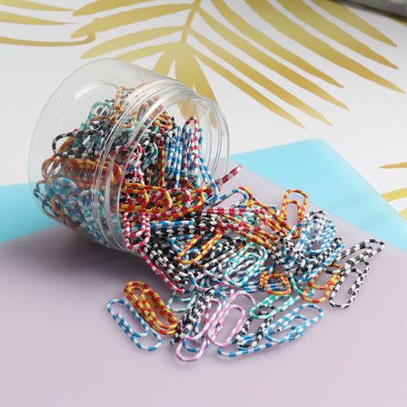 Fargerike stripete binders, 480 pakke 1,1 tommer (28 mm) binders, holdbare og rustbestandige, binders. Ideell for kontor, skole