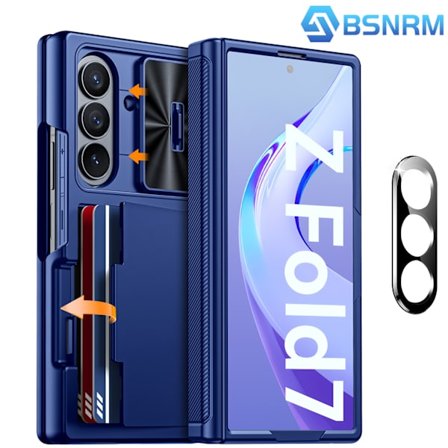 Puhelinkotelo - Tämä on Samsung Z Fold 7 -puhelimelle suunniteltu puhelinkotelo, jossa on kaksoislinssisuojat, monitoimipidike ja integroitu liukuva