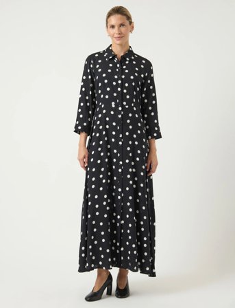 YAS Yassavanna Long Shirt Dress S. Noos - Black - M