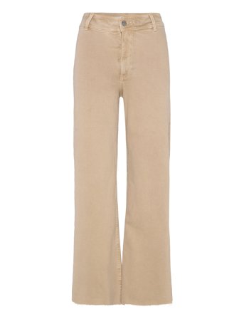 Mango Catherin Culotte High-Rise Jeans - Beige - 32