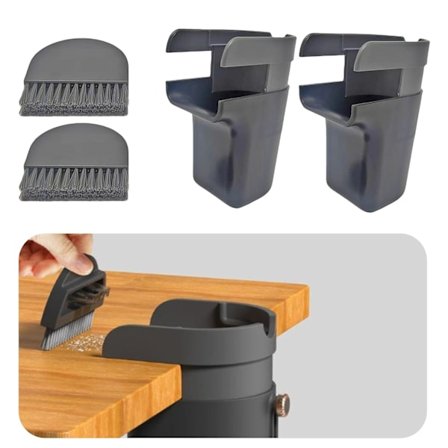 2-pak Mini Bordophængt Skraldespand - Lille Sort Bordplade Skraldespand til Kontorbord, Køkken, Badeværelse & Toiletbord, Pladsbesparende Affaldsspand