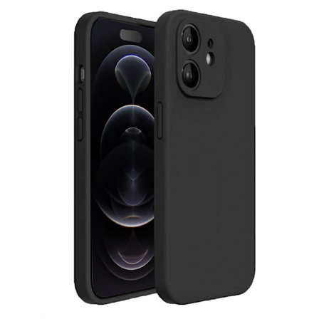 iPhone 12 Mini Skal - Matt Svart med Kameraskydd | Slitstarkt och Stilrent Skydd