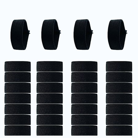 32 stk. Sorte Begravelsesarmbånd, Sorgarmbånd, Politiarmbånd, Elastiske Armbånd
