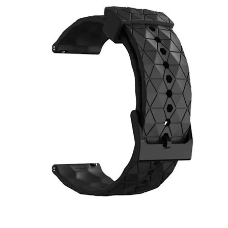 22mm 20mm Silikonarmband för Garmin Forerunner 55 165 265 965 255 Fotbollsmönster Armband Garmin Active 5/Vivoactive 5 correa