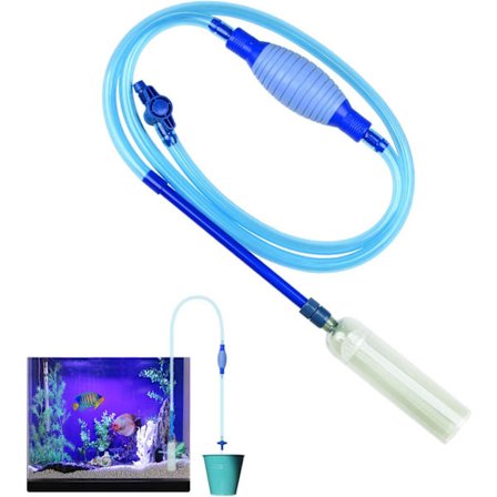 Akvariefisk Tanke Cleaner, 8,2ft Vakuum Siphon Pumpe Vand Dræner Changer Grussugere Vandfilter Siphon Slange med Siphon Pumpe og Kontrol Port