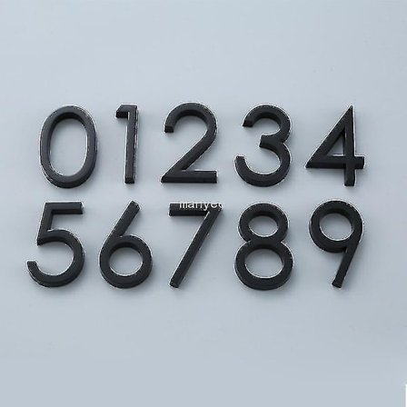 Sorte nummer 8 moderne selvklebende dørnummerklistremerker