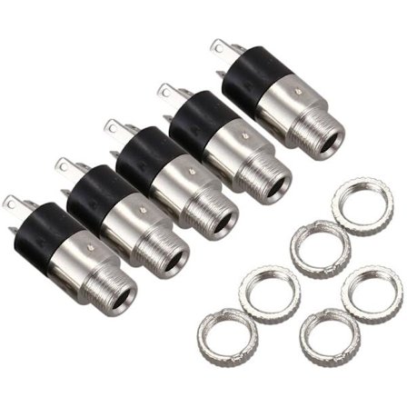 5 st 3,5 mm stereo on-panel-kontakt