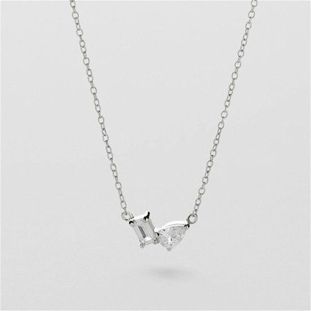 Toi et Moi Halskette - STERLINGSILBER