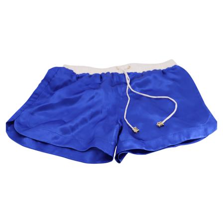 Balmain Pre-owned Satin Shorts blå, Dam Vintage Byxor, Dam, Storlek: S