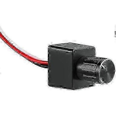 LED Lysdæmperkontakt 12V DC PWM Lysdæmper Justerbar Kontrol til Autocamper Båd Trailer Van, til Dæmpbar LED-lampe, Halogen, Glødepære, Enkeltfarvet