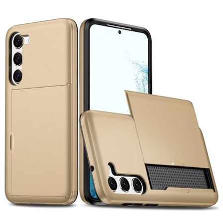 SKALO Samsung S23 Plus Armor Skal Korthållare - Guld