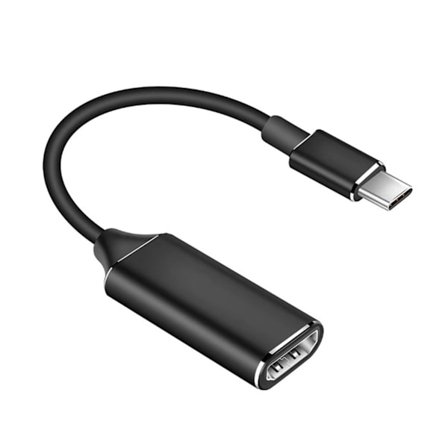 USB C - HDMI-sovitin 4K alumiiniseoskuori näyttöliitäntäkaapeli musta