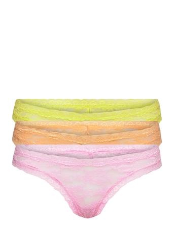 Brief Dana Thong 3 Pack Stringtruse Undertøy Rosa Lindex*Betinget Tilbud