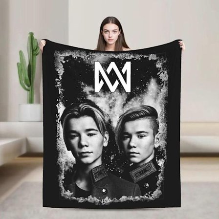 Marcus og Martinus Filt Blød og Let Filt til Sofa og Seng (TE430) (D)