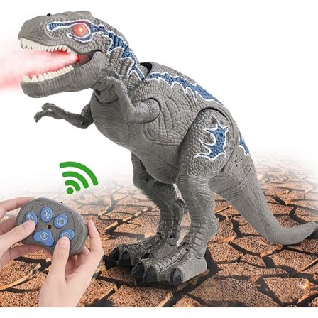 Fjärrkontroll Dinosaur Leksaker, LED Light Up Walking