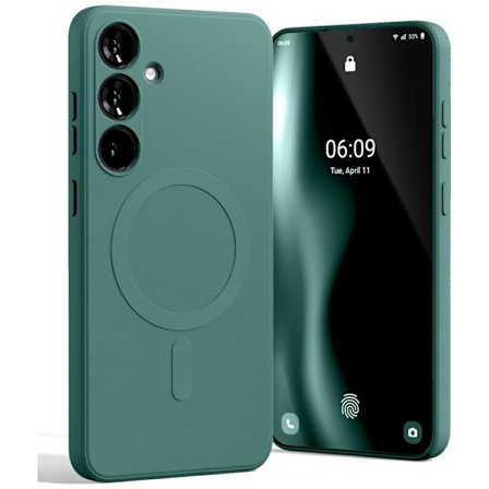 Mercury Telefontaske til Galaxy S25 Plus MagSafe Semi-Silikone - Grøn