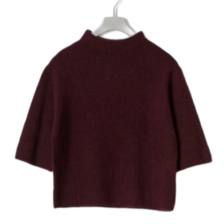 Vinröd stickad tröja Gina Tricot