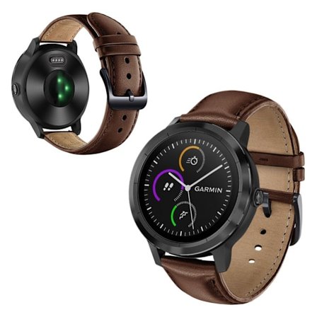 Garmin Vivoactive 3 / Vivomove HR læder Læder Urrem - Brun