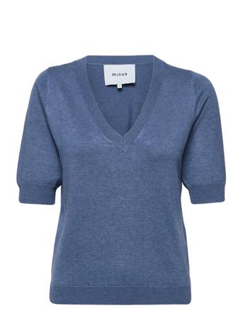 Milla V- Neck Knit Tee 1 Blue Minus