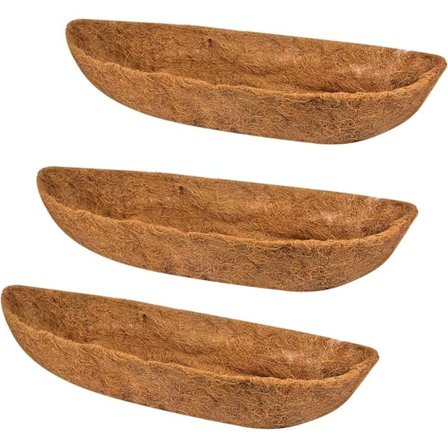 3-pack kokosnötsskal, väggkorg planter liner, kokosnötsskal rulle hängande korg dyna, trädgårdsväxter