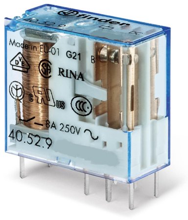 Finder F40529012 Relä 12 V DC, 2-pol, 8A, Elfördelning & strömförsörjning